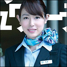 上品な言葉遣いで卑猥な単語連発! 今井真由美、スッチーの制服を見事に着こなし激イキ!!