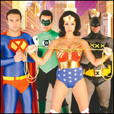 一部マニアは絶賛？　アメコミ『ジャスティスリーグ』パロディ・ポルノ！　「性技のミカタ」が街のピンチに大集結!!