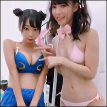 川崎あや&青山ひかる、52センチくびれと95センチ爆乳の奇跡の競演! コラボ動画に双方のファンが歓喜