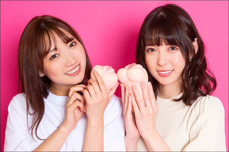 オナホ初体験の加美杏奈！　先輩・あおいれなは最高峰オナホの内部に宿る「しっとり感」を発見!!