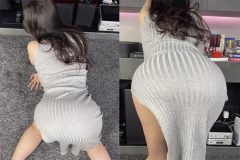 エロすぎる女社長コスプレイヤー・小町ねね、欲望を刺激する「ニット尻」！